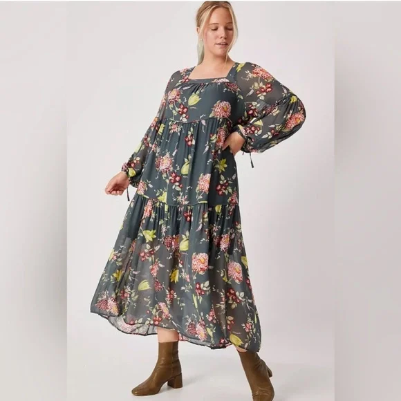 Anthropologie Evelin Maxi Dress Peasant Style Extra Large XL - Picture 1 of 8